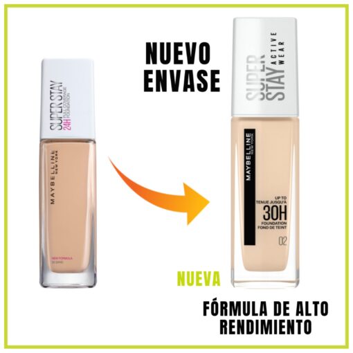 Base Maybelline Super Stay 24 hs Full Coverage 220 -  Natural Beige X 30 Ml - Imagen 2