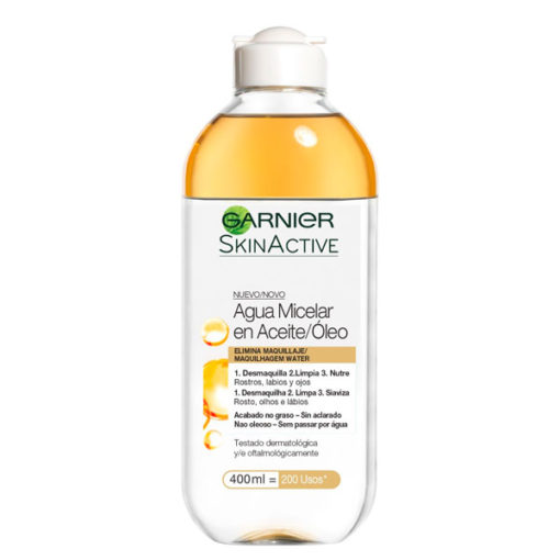 Agua micelar Garnier Skin Active Bifásica X 400 Ml