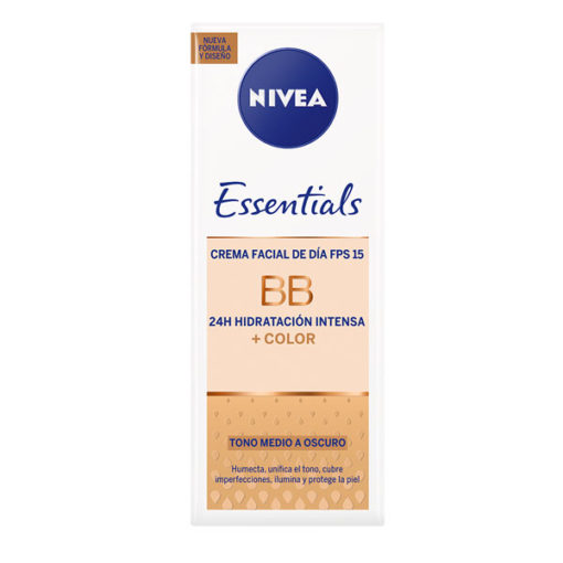 Crema facial BB Nivea Essentials Medio a Oscuro X 51 Ml