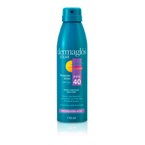 Protector solar Dermaglós  FPS 40 Spray Continuo X 170 Ml