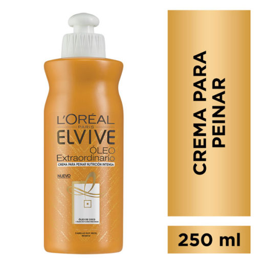 Crema para peinar Elvive Óleo Extraordinario Coco Nutrición Intensa X 250 Ml