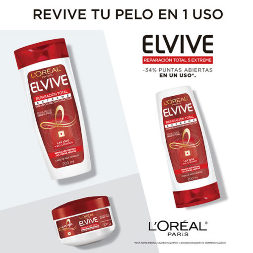 Shampoo Elvive Reparación Total Extreme Reconstructor X 200 Ml - Imagen 5