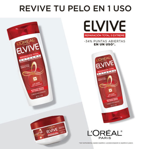 Shampoo Elvive Reparación Total Extreme Reconstructor X 400 Ml - Imagen 5