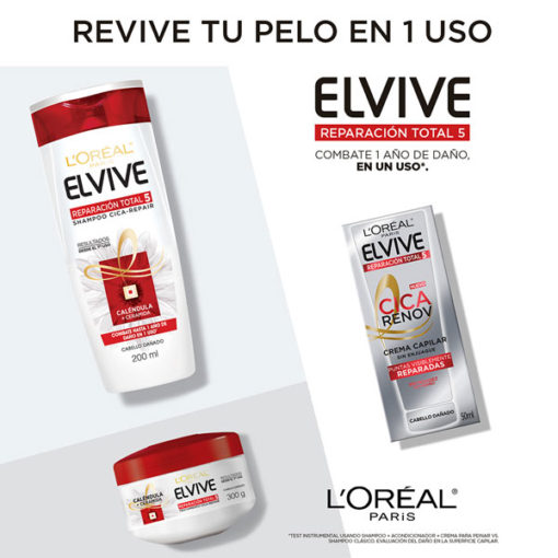 Shampoo Elvive Reparación Total 5 Cica-Repair X 200 Ml - Imagen 5