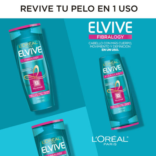 Shampoo Elvive Fibralogy Densificador X 200 Ml - Imagen 5