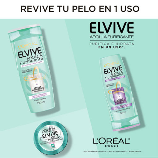 Shampoo Elvive Arcilla Purificante Anti-Caspa X 200 Ml - Imagen 5