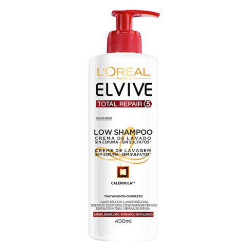 Crema de lavado Elvive Total Repair 5 Low Shampoo 3 en 1 X 400 Ml - Imagen 2