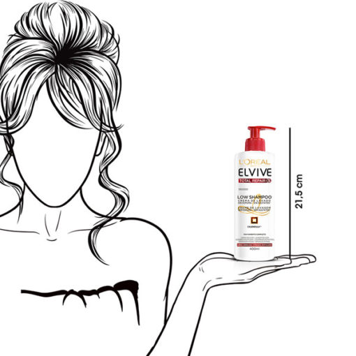 Crema de lavado Elvive Total Repair 5 Low Shampoo 3 en 1 X 400 Ml - Imagen 3