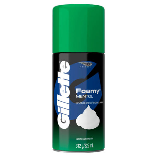 Espuma de Afeitar Gillette Foamy Mentol X 312 Gr - Imagen 2