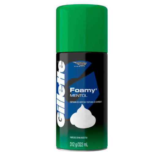 Espuma de Afeitar Gillette Foamy Mentol X 312 Gr - Imagen 4