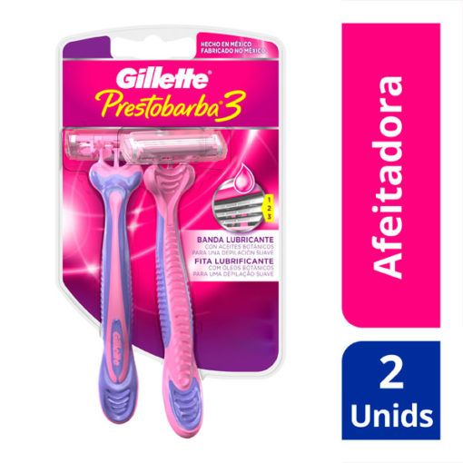 Máquina para afeitar Descartable Gillette Prestobarba3  X 2 U