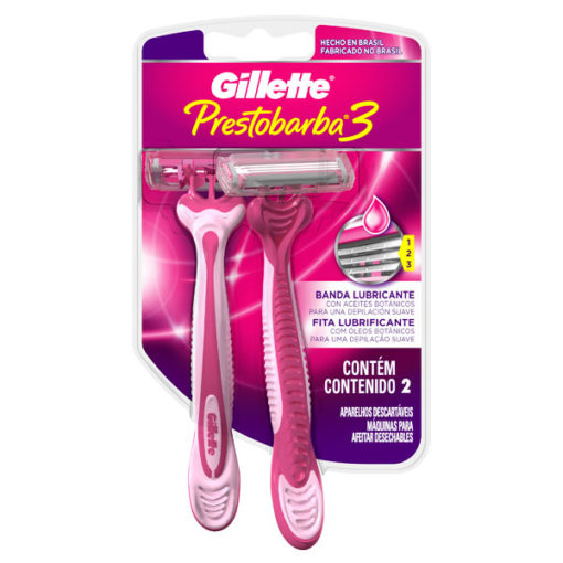 Máquina para afeitar Descartable Gillette Prestobarba3  X 2 U - Imagen 2