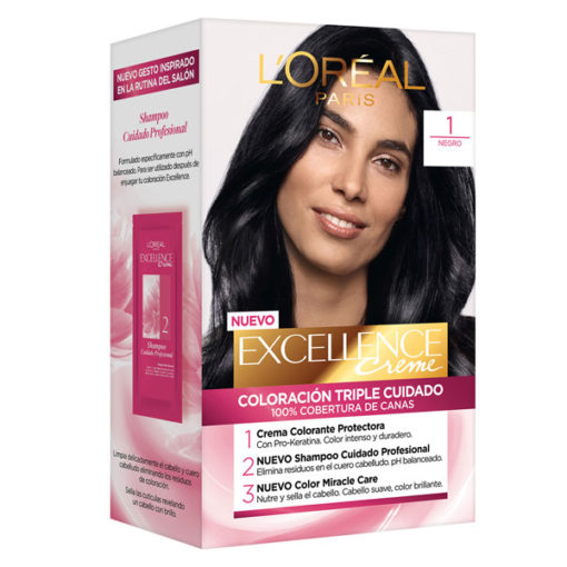 Tintura Permanente en Kit Excellence  1 Negro X 1 U - Imagen 2