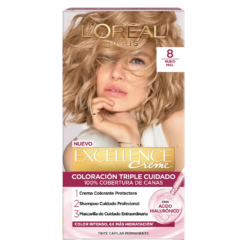 Tintura Permanente en Kit Excellence  8 Rubio Miel X 1 U