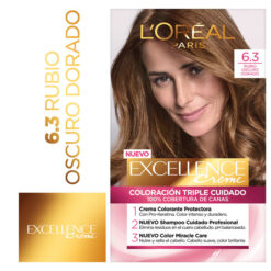 Tintura Permanente en Kit Excellence  6.3 Rubio Oscuro Dorado X 1 U