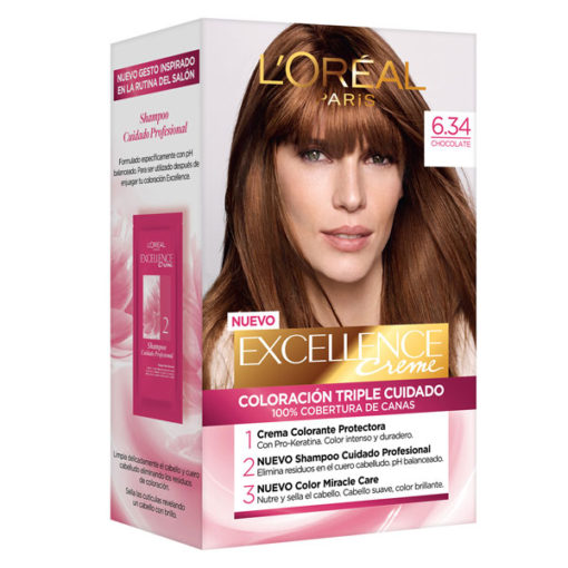 Tintura Permanente en Kit Excellence  6.34 Chocolate X 1 U - Imagen 2