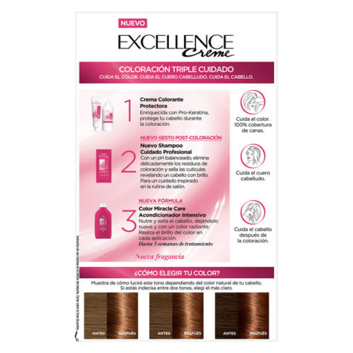 Tintura Permanente en Kit Excellence  6.34 Chocolate X 1 U - Imagen 6