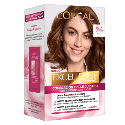 Tintura Permanente en Kit Excellence  6.7 Chocolate Puro X 1 U - Imagen 2