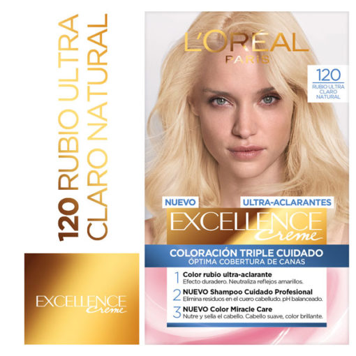 Tintura Permanente en Kit Excellence  120 Rubio Ultra Claro Natural X 1 U
