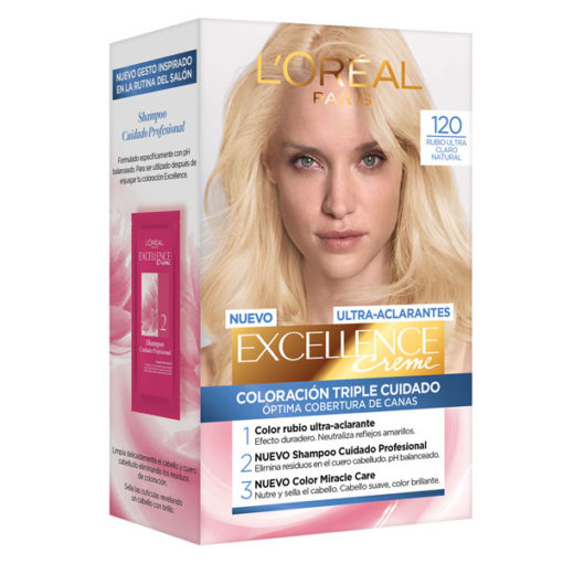 Tintura Permanente en Kit Excellence  120 Rubio Ultra Claro Natural X 1 U - Imagen 2