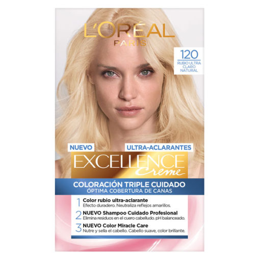 Tintura Permanente en Kit Excellence  120 Rubio Ultra Claro Natural X 1 U - Imagen 3