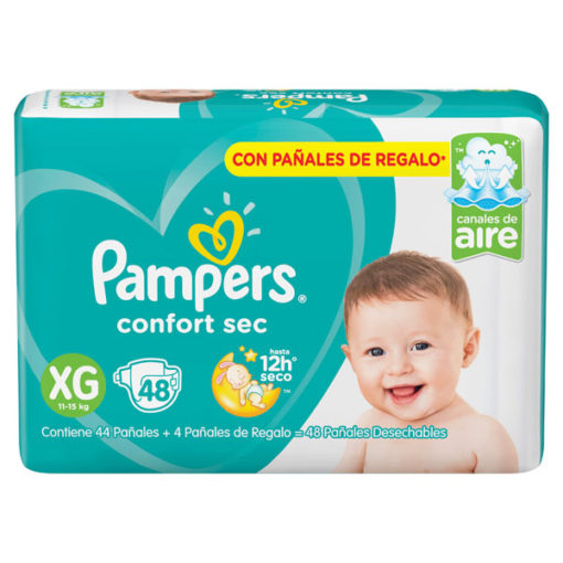 Pañales Pampers Confort Sec XG X 48 U - Imagen 2