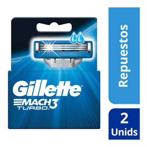 Repuesto Máquina de Afeitar Gillette Mach3 Turbo X 2 U