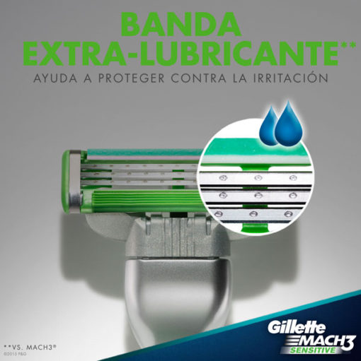 Máquina para afeitar Gillette Mach3 Sensitive X 1 U - Imagen 4