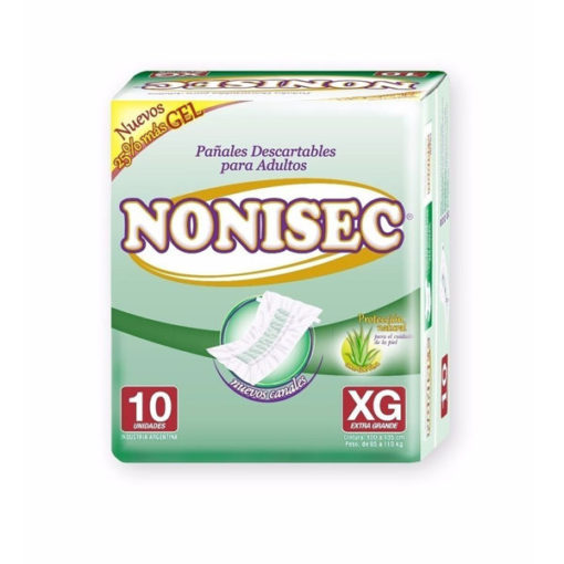 Pañales para adultos Nonisec  Extra Grande X 10 U