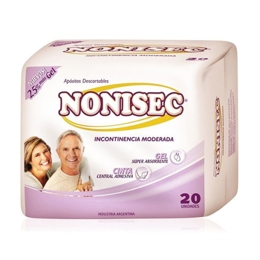 Apósitos Nonisec  Incontinencia Moderada X 20 U