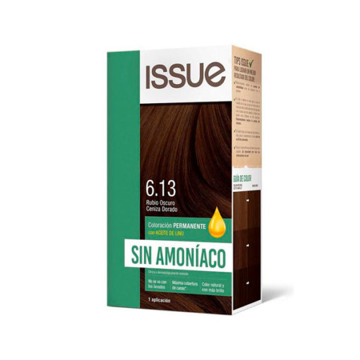 Tintura Issue Sin Amoniaco Rubio Oscuro Ceniza Dorado 6.13 X Kit