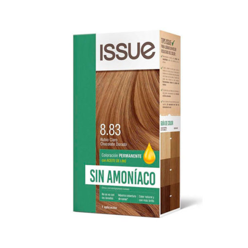 Tintura Issue Sin Amoniaco Rubio Claro Chocolate Dorado 8.83 X Kit