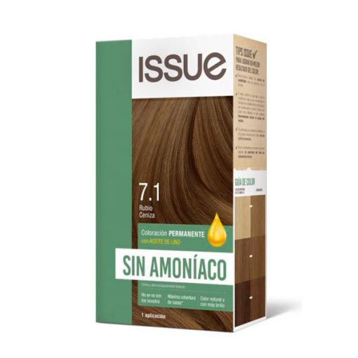 Tintura Issue Sin Amoniaco Rubio Ceniza 7.1 X Kit