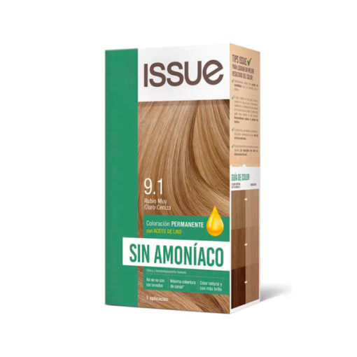 Tintura Issue Sin Amoniaco Rubio Muy Claro Ceniza 9.1 X Kit