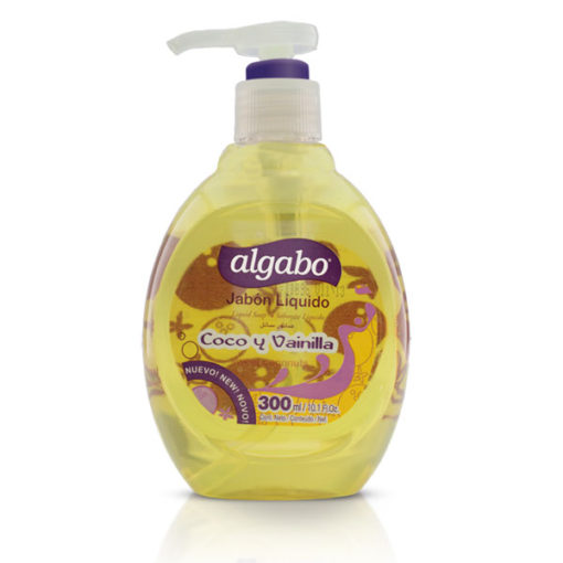 Jabon Liquido  Algabo Valvula Coco y Vainilla X 300 Ml