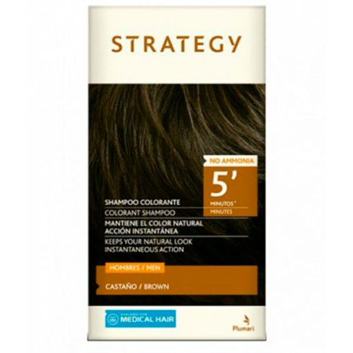 Shampoo Colorante Plumari Strategy Castaño X Kit