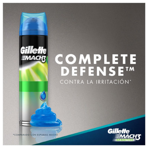 Gel para afeitar Gillette  Mach3 Sensitive X 198 Gr - Imagen 3
