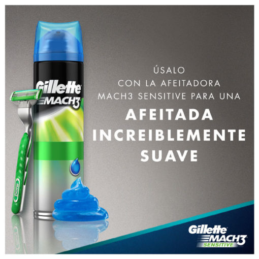 Gel para afeitar Gillette  Mach3 Sensitive X 198 Gr - Imagen 4