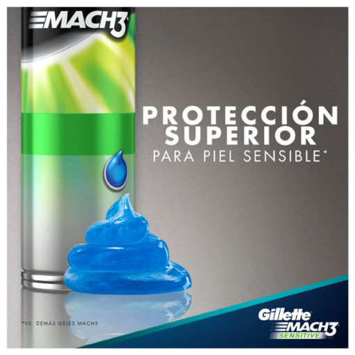 Gel para afeitar Gillette  Mach3 Sensitive X 198 Gr - Imagen 7