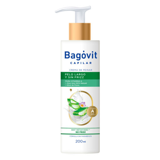 Crema para peinar Bagóvit  Pelo Largo Sin Frizz X 200 Ml