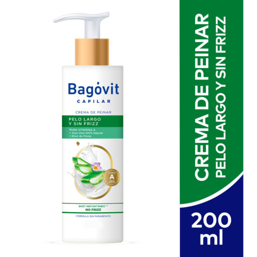Crema para peinar Bagóvit  Pelo Largo Sin Frizz X 200 Ml - Imagen 2