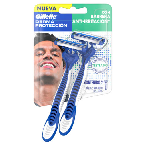 Máquina para afeitar Descartable Gillette Derma Protección  X 2 U