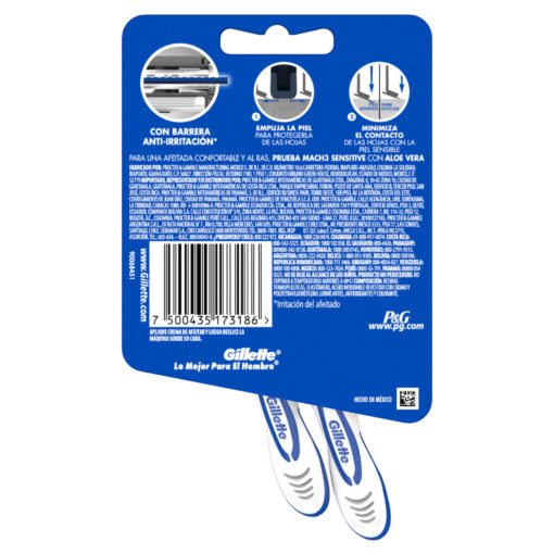 Máquina para afeitar Descartable Gillette Derma Protección  X 2 U - Imagen 3