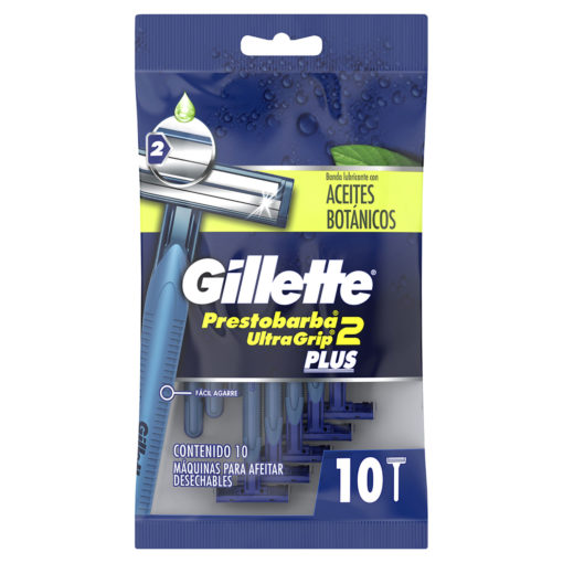 Máquina para afeitar Descartable Gillette Prestobarba UltraGrip Plus X 10 U