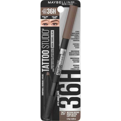 Lapiz de cejas Maybelline Tatto Brown Medium Brown X 0,73 Gr