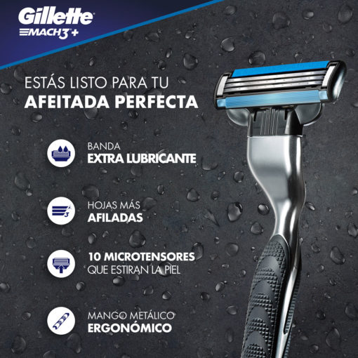 Repuesto Máquina de Afeitar Gillette Mach3  X 3 U - Imagen 4