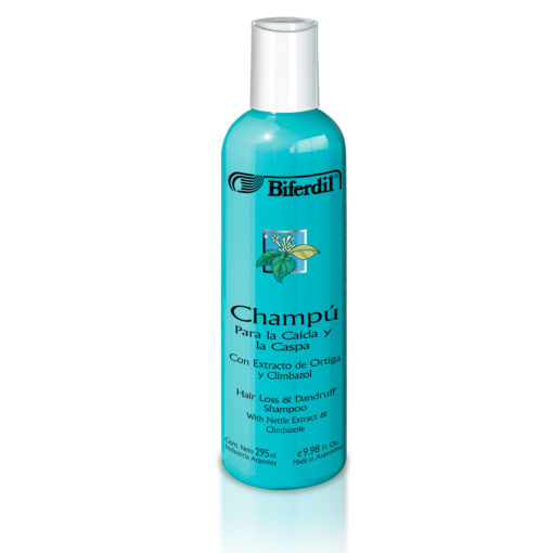 Shampoo para la caída y caspa Biferdil Ortiga y Climbazol  X 295 Ml