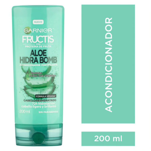 Acondicionador Garnier Fructis Aloe Hidra Bomb  X 200 Ml - Imagen 3