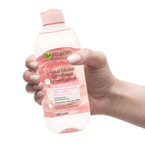 Agua Micelar Garnier Skin Active Agua de rosas X 400 Ml - Imagen 3