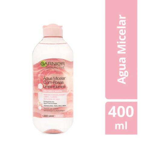 Agua Micelar Garnier Skin Active Agua de rosas X 400 Ml - Imagen 4